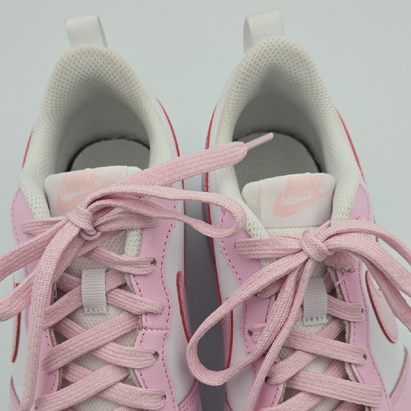 Nike Girls Court Borough Low Top Recraft, Pink And‎ White Sneakers, Size 6.5Y - Picture 9 of 11